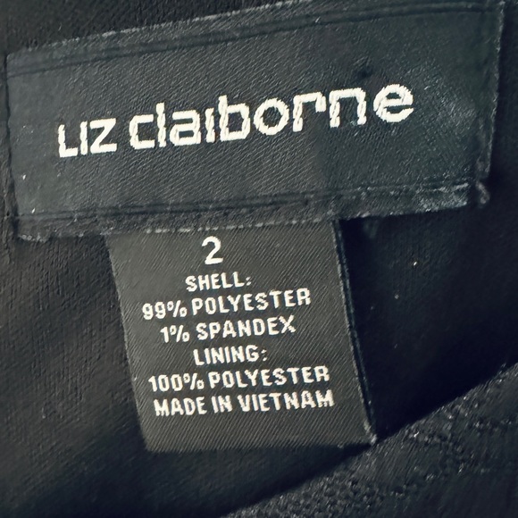 Liz Claiborne Black Floral Jacquard Fit & Flare Sleeveless Dress (2) - Picture 15 of 15